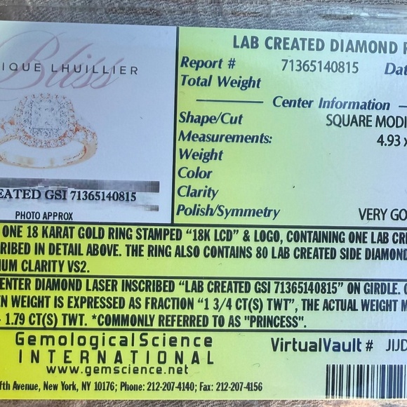 Monique Lhuillier 14K Rose Gold Diamond Ring - Picture 8 of 9